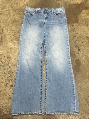 Gap 1969 Bootcut Jeans Womens 28x30 Faded Wash Light Streetwear Grunge Western